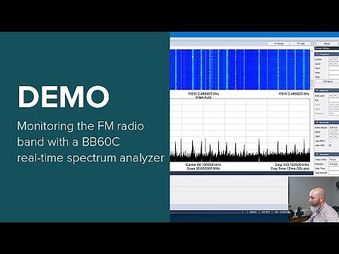 Monitoring the FM radio band with a BB60C real-time spectrum analyzer
