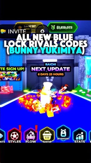 ALL NEW BLUE LOCK RIVALS CODES! (BUNNY YUKIMIYA UPDATE) #bluelockrivals #roblox #shorts