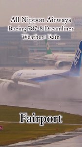 #福岡空港 ANA 787 landing✈️ 雨の中の着陸は、見ていて気持ちいい。 🎥 : Panasonic LUMIX DC-GH5 「Fairport on Youtube」では、どこでも、いつでも空港、飛行機を感じられる「飛行機動画」を提供しています。 旅が好きで、空港や飛行機も好きな方、旅前の空港で過ごす時間が好きな方、時間があれば空港で飛行機を眺めてる方、単純に飛行機好きな方、などなど沢山の方に楽しんでもらえる動画撮影、作成をしています。 採用実績 テレビ・「沸騰ワード10」、「料理人ワタナベ」「ガイアの夜明け」、「家、ついて行ってイイですか?」 CM・＜ANA＞ 「青空に、会いに。」 映画・OVER DRIVE ネット配信番組・ときめき映画「OVER DRIVE」宣伝部 その他、航空会社ブランド動画、企業HPなど多数提供 （全て4Kで撮影した動画を、各指定フォーマットにして提供） 運営者 : 五十嵐史彦 1980年1月10日生まれ 11歳から飛行機に興味を持ち、羽田に通い始める。 13歳から音楽に興味を持ち、バンド活動や、音響の仕事を始めるが、20歳頃から飛行機熱が復