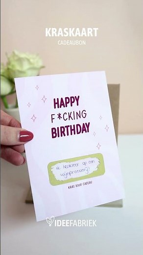 Originele grappige kraskaart cadeaubon: leuk alternatief voor verjaardagskaart