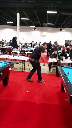 Angry pool player