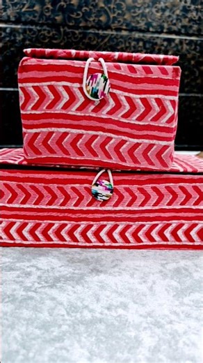 Organizer with fabric & cardboard box # Bangle Box# #diy #youtube #viral video