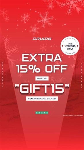  EXTRA 15% OFF – THIS WEEKEND ONLY!  Use code “GIFT15” to save even more on golf jackets, golf midlayers, golf polos & golf gifts. ⛳✨ Whether you’re treating yourself or shopping the perfect golf gift, it’s the best time to buy. Order now for GUARANTEED CHRISTMAS DELIVERY — don’t miss the deadline!  | Druids | Facebook