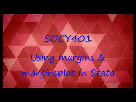 SOCY401- Introduction to margins & marginsplot in Stata