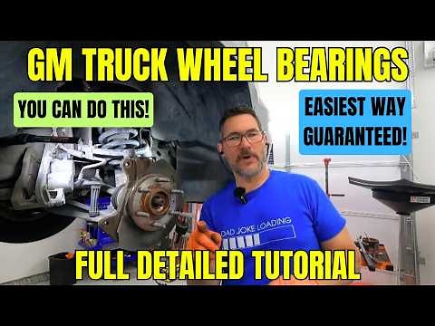 How to diagnose and replace Chevy and GMC truck and suv front wheel bearings (the easy way!)