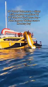 1K views | 99 Power Catamaran + Slider with program combine Phi Phi Bamboo Khai Maya Bay - Pileh Lagoon Vikking cave + Monkey Bay. More information and pre booking DM FB Emma’s Phuket Tour or WhatsApp +447593318030 | Emma's Phuket tours | Facebook