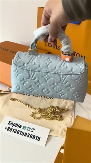 Affordable Luxury:Louis Vuitton LV M29352 Nano Madeleine Babyblue Monogram Empreinte Leather Handbag