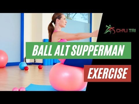 Swiss Ball Alternating Superman Exercise
