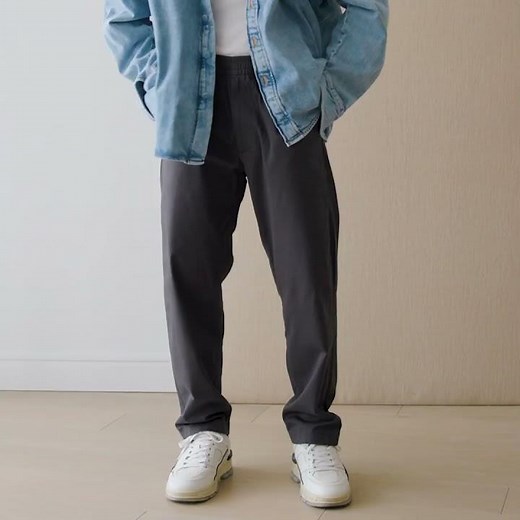 Tim Dessaint Styles UNIQLO's Cotton Relaxed Ankle Pants