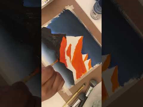 🔥 Painting Dramatic Mountain Cliffs in Oils | Bold Textures + Glowing Highlights - Part 1