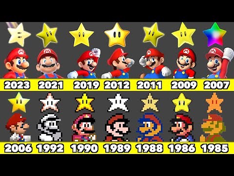 Evolution of Super Mario Star Game Graphics In Nintendo Games (1985-2025)
