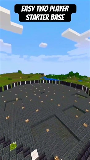 Easy Two Player Starter Base #minecraft #gaming #viral