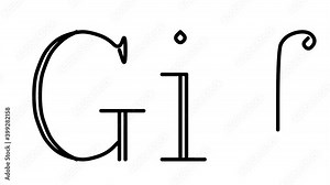 Gif Animated Handwriting Text in Serif Fonts and Weights