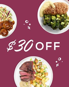 Make room on your table for a special deal - $30 off Home Chef! Enjoy a wide variety of delicious meals each week and convenient get easy-to-follow recipes and fresh, pre-portioned ingredients delivered right to you! It’ll be the simplest and tastiest decision you’ve made this new year!  | Home Chef | Facebook