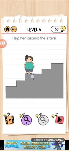 Brain Test 2 Level 4 Walkthrough Fitness with Cindy