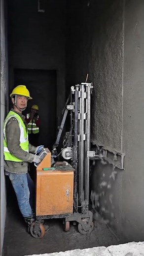 Automatic Wall Rendering Machine in Action | Speed Plastering Technology