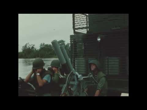 Real Vietnam War Combat Footage - Mekong Delta river combat