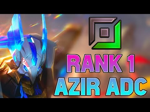 RANK 1 AZIR ADC🔥DESTROYS BOTLANE🔥