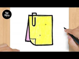 #795 How to Draw a Sticky Note - Easy Drawing Tutorial