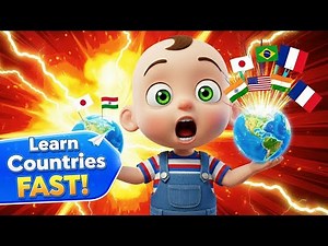Countries of the World 🌍 | Learn Nations, Flags & Capitals for Kids (Fun & Easy!)