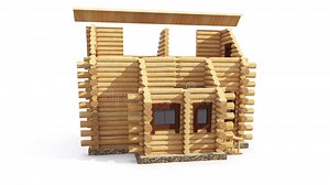 Animated Construction of Log House Stock Footage - Video of creation, home: 39666824