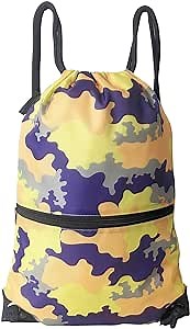 Drawstring Backpack Bag Sport Gym Sackpack for Men & Women (Yellow Multi Camo)