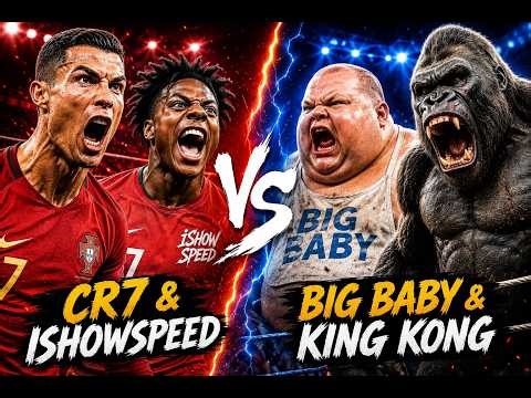 CR7 & SPIDERMAN vs BIG BABY & KRATOS! 😱 WWE 2K25 EPIC BATTLE! #wwe2k25 #shortslive #gaming