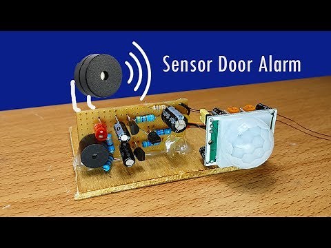 how to make easy automatic door alarm circuit with PIR sensor