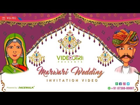 Traditional Rajasthani Marwari Wedding Invitation | VG-701 | Bride Side