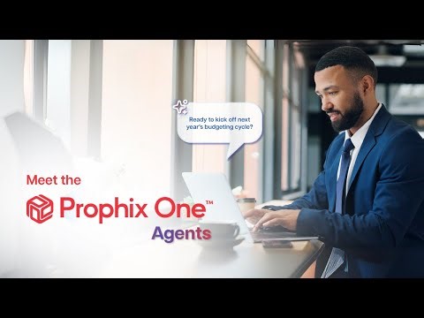 Meet the Prophix One™ Agents | Finance intelligence that works for you