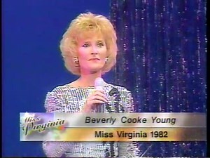Beverly Cooke Young, Miss Virginia 1982. Now a school principal near Richmond, it's always a pleasure to have her back with us to perform. Her warm smile, friendly hugs, and incredible talent make her the perfect fit for the Miss VA stage. Beverly brought the house down during the first Miss VA Revue in 2003, the 50th anniversary year of the pageant in Roanoke. Enjoy! | Miss Virginia Memories