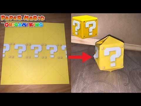 Paper Mario: The Origami King - How to Make the ? Block (How to use the Origami Sheets)