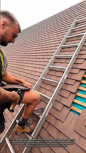 🏠 Perfect Roof Tile Installation Skills! | Fast & Precise Roofing Construction Process