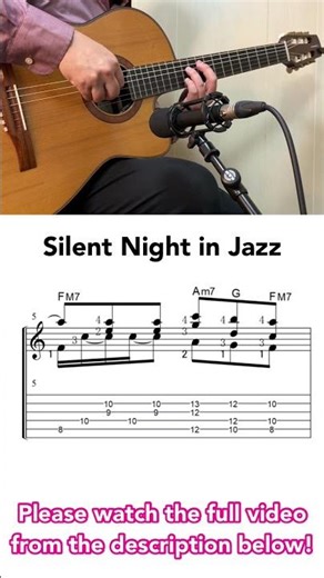 Silent Night -Jazz arrangement (Fingerstyle guitar with TABs)
