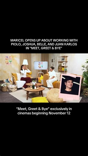 125K views · 3.1K reactions | It’s an acting powerhouse lineup!  #MaricelSoriano shares what it was like working with Piolo Pascual, Joshua Garcia, Belle Mariano, and Juan Karlos in “Meet, Greet & Bye.” 六‍六‍戮‍戮 #MeetGreetAndBye exclusively in cinemas beginning November 12. | ABS-CBN PR | Facebook