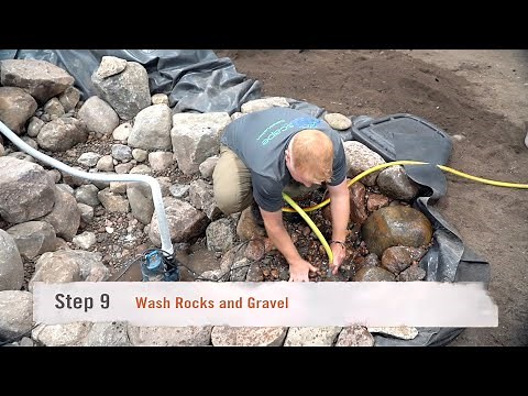 How to Build a Koi Pond: Step 9 - Wash Rocks and Gravel