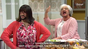 1.1M views · 37K reactions | You know it's serious when la chancla comes out 洛 (ft. Bad Bunny & Pedro Pascal) #SNL #SaturdayNightLive | Paramount Network Asia | Facebook