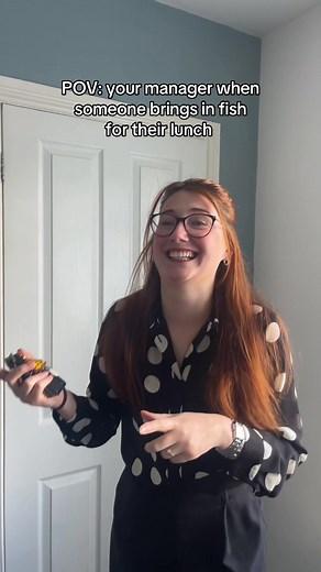 Manager Reacts When Someone Brings Fish For Lunch