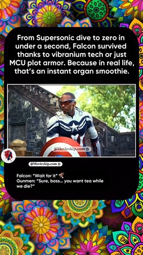 Falcon’s plot armor is insane 💀 #marvel #captainamerica