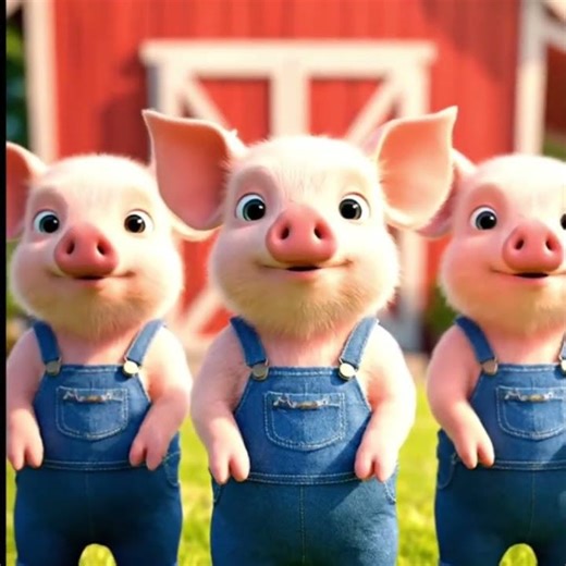 Five Baby Piglets Dance Together 🐷💙 Ultra Cute Farm Animation