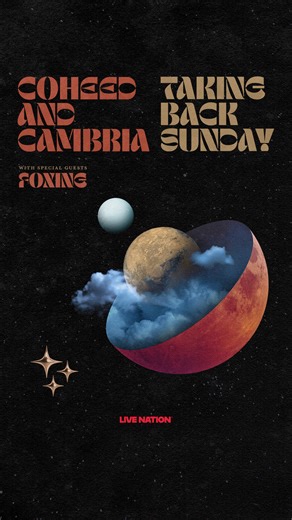 Tickets for our tour with Coheed and Cambria and special guest Foxing are selling fast! Don’t miss your spot and get yours today!! | Taking Back Sunday