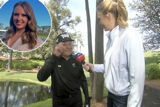 Gary Player has awkward Masters moment with 'good-looking chick' host