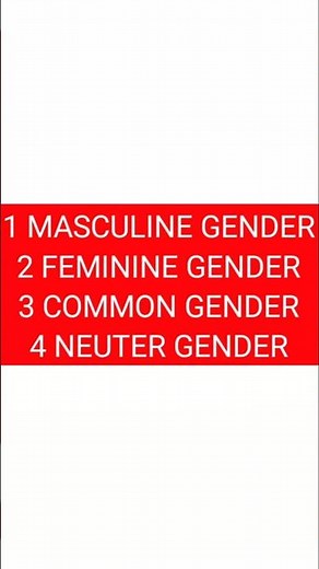 Gender of Noun in English Grammar | Masculine, Feminine, Common & Neuter