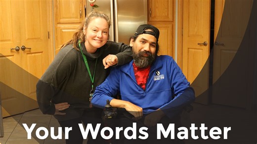 The words we use matter. Instead of using hurtful and inappropriate language to talk about a person or situation, let's focus on all of the things that make us unique! #disabilityawareness #wearecp #allincluded #personfirstlanguage | CP - Learning What's Possible