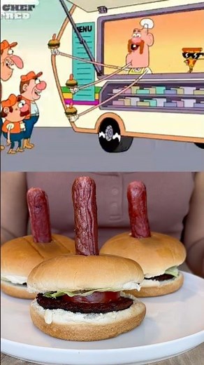 Chow Down On Uncle Grandpa's Burger Dog Fusion! #shorts #unclegrandpa #Cheeseburger #hotdog