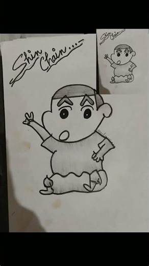 how to draw shinchan cartoon draeing sketch #art #viral