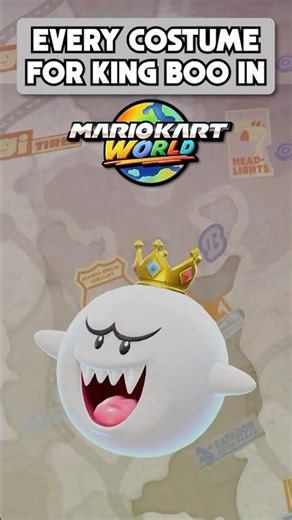 EVERY COSTUME for King Boo in Mario Kart World #kingboo #mariokart #mariokartworld #nintendo