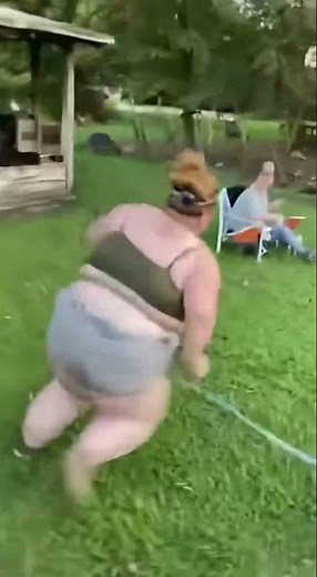 Yard treadmill speedrun: rope edition 😂 #shorts #funny #fails