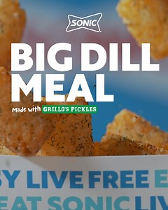 It’s the art you can eat. 🎨 We’ve partnered with GRILLO’s PICKLES® to bring you the new Big Dill Meal | Sonic Drive-In