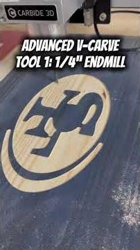 Advanced V-Carve on a Shapeoko CNC #cnc #cncmachine #shapeoko #tools #wood #woodworking